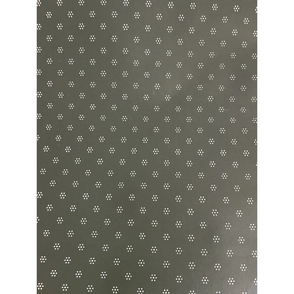 Vintage Wallpaper 2 Rolls 21 Inches Wide Dark Green With White Dots